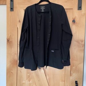 Cherokee Durable 2 Way Stretch Women's Black Scrub Jacket